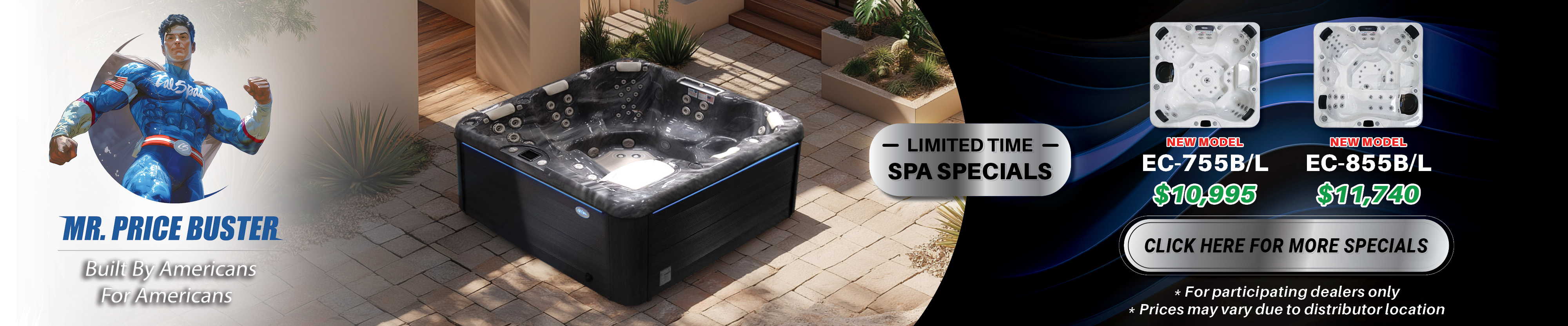 Calspas hot tub being used in a family setting - Meridian